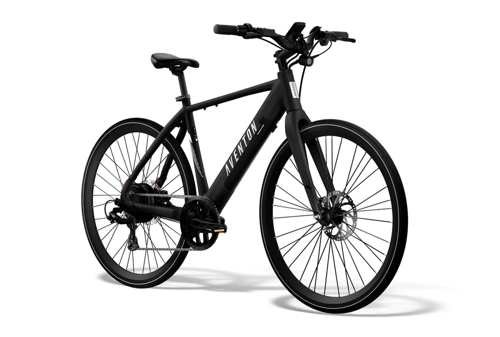 Aventon Soltera 2.5 lightweight city e-bike in matte midnight black