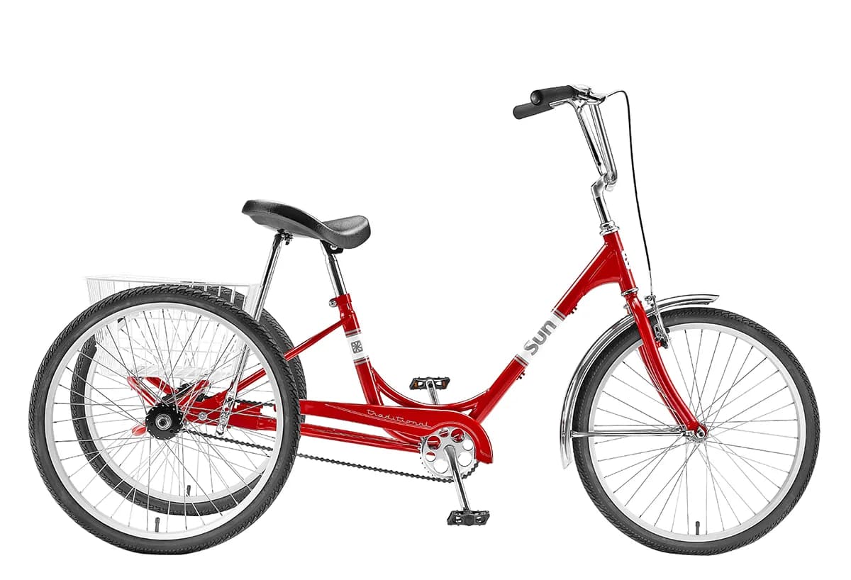 Sun Traditional 7-speed cruiser in red metallic